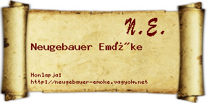 Neugebauer Emőke névjegykártya